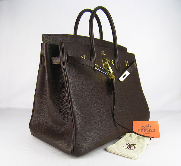 Replica Hermes Birkin 40CM Togo Bag Dark Coffee 6099 Online - Click Image to Close